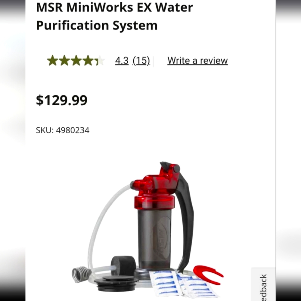 MSR MiniWorks EX Water Purification System